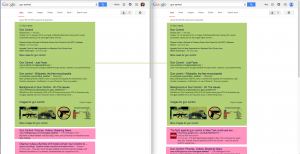 Google search results for "gun control": me vs. conservative older man