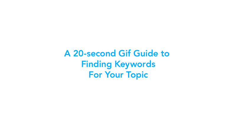 five steps for choosing keywords from a research topic